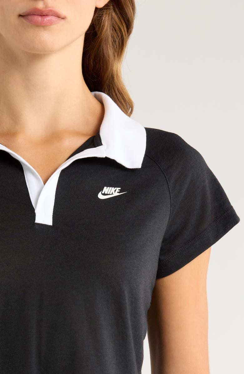 Nike Sportswear Retro Polo, Alternate, color, Black/ White/ Sail
