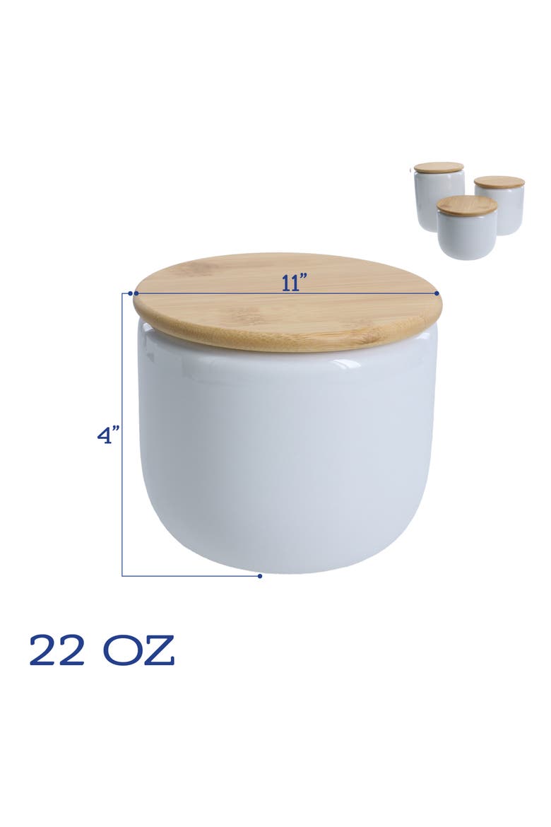3-Piece Assorted Impulse Canister Set with Lids, Alternate, color, WHITE
