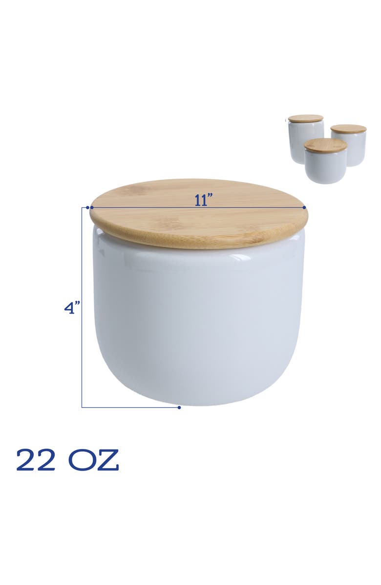 BIA Cordon Bleu 3-Piece Assorted Impulse Canister Set with Lids, Alternate, color, White