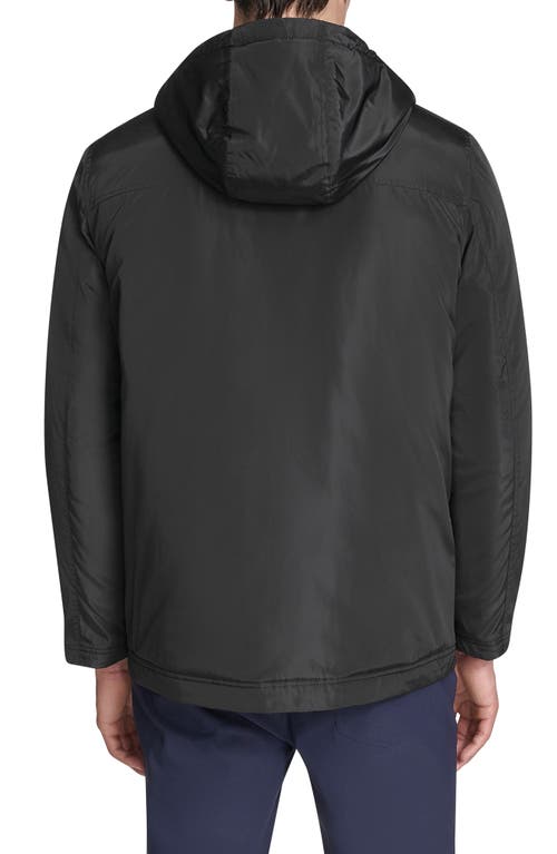 Kenneth Cole New York Hooded Utility Pocket Jacket In Black