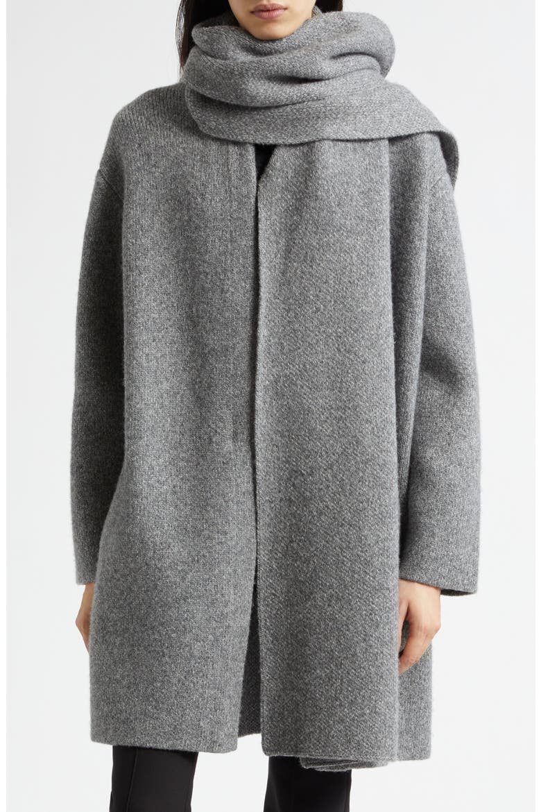 Drape Sweater Coat, Main, color, HEATHER GREY