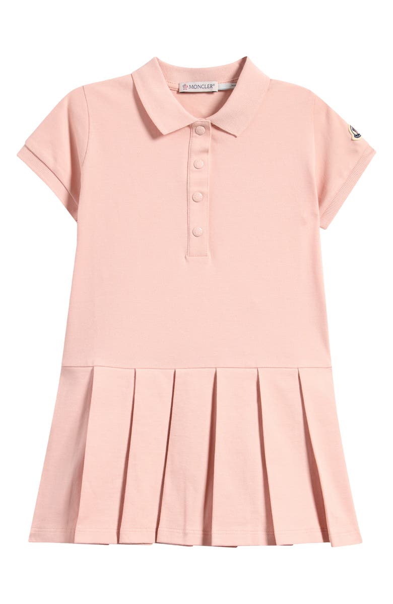 Moncler Kids' Cotton Stretch Piqué Polo Dress, Main, color, 