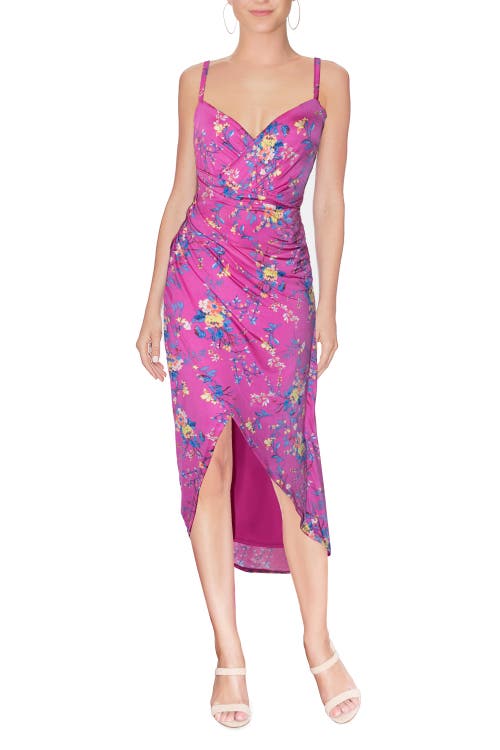 Rachel Rachel Roy Bree Printed Wrap Midi Dress In Pink