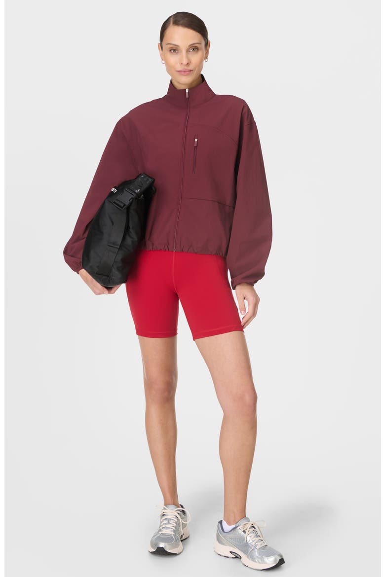 Water Resistant Training Jacket, Alternate, color, GARNET RED