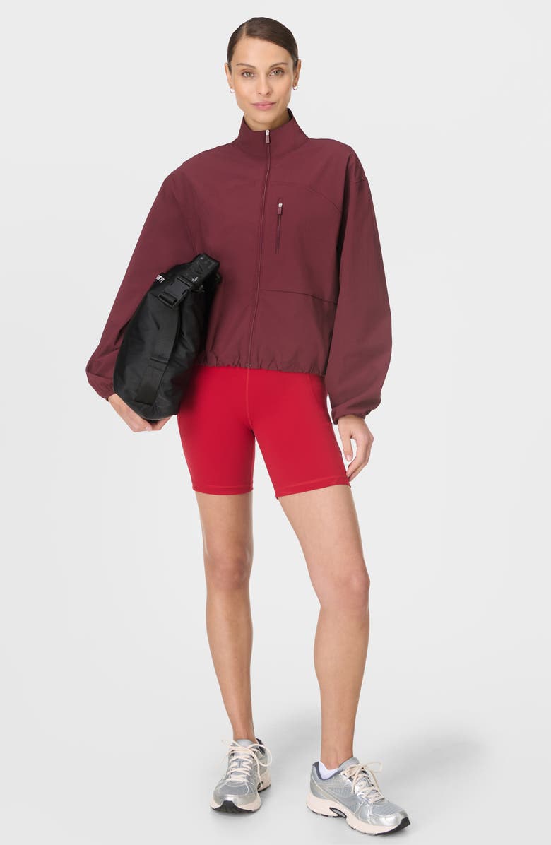 Sweaty Betty Water Resistant Training Jacket, Alternate, color, Garnet Red