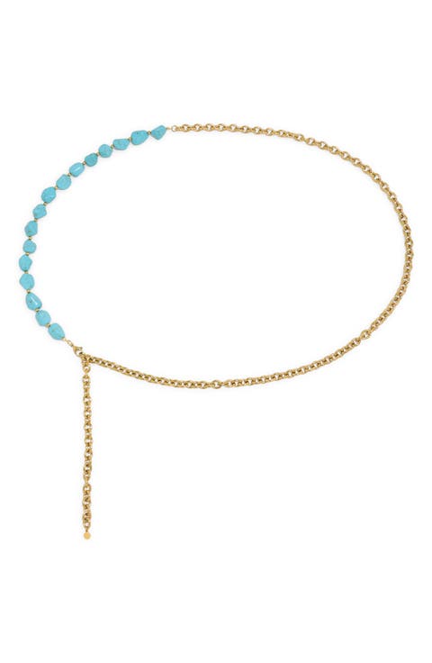 Turqouise Beaded Chain Belt
