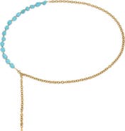 Petit Moments Turqouise Beaded Chain Belt