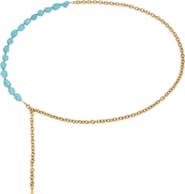 Petit Moments Turqouise Beaded Chain Belt