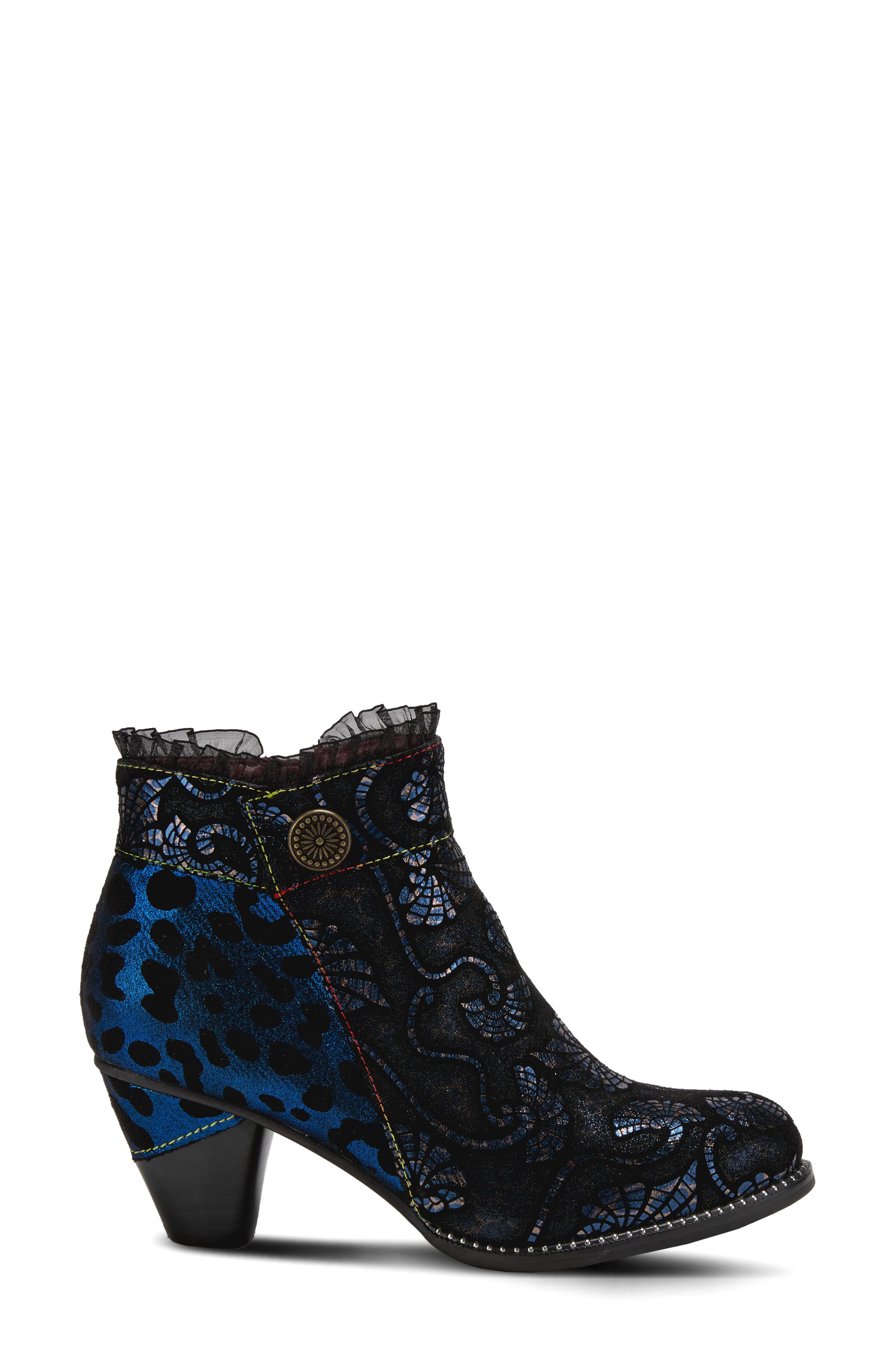 L'Artiste by Spring Step L'Artiste Dessa Bootie, Alternate, color, Navy Multi Suede