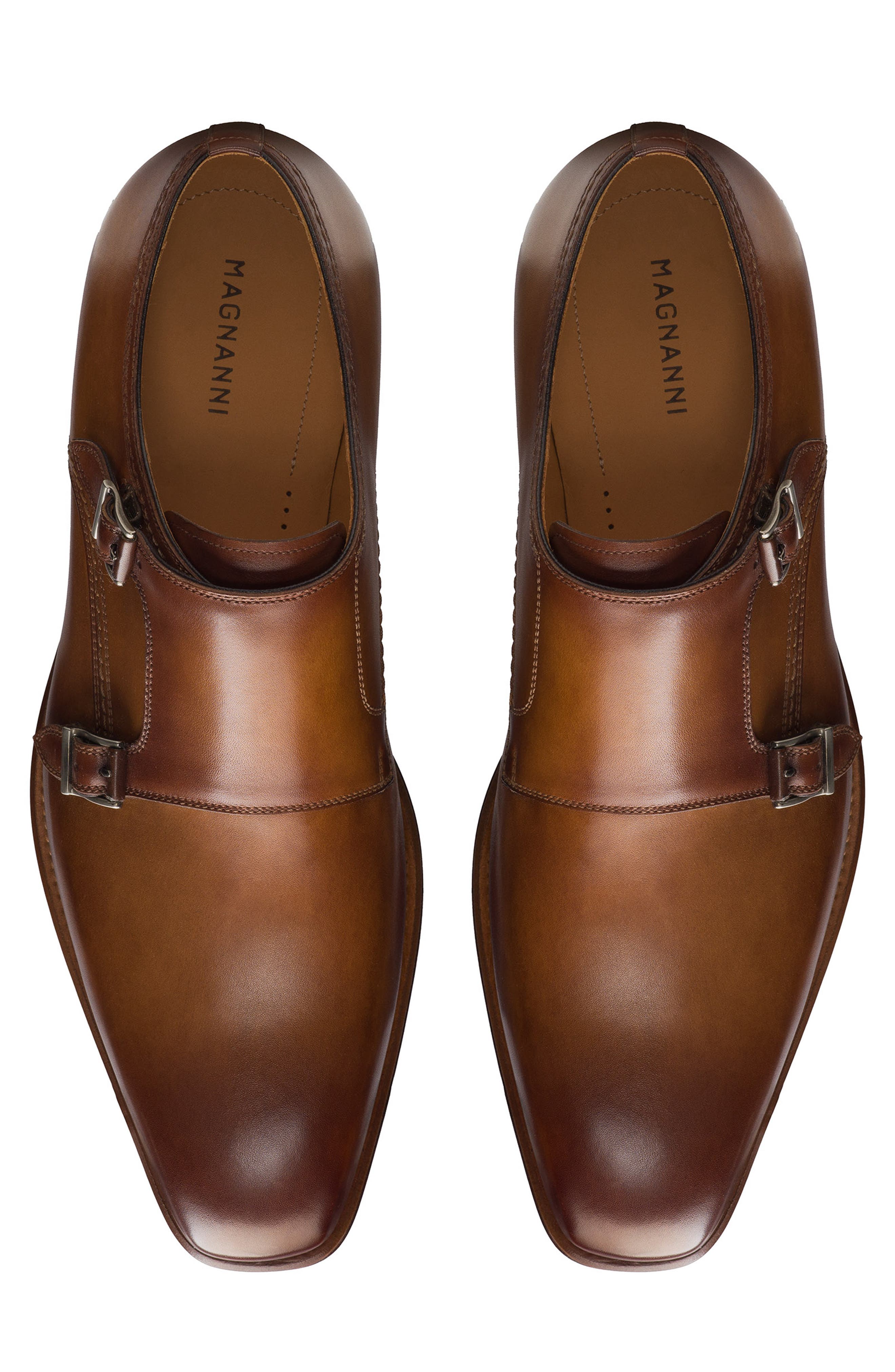 Landon Double Strap Monk Shoe, Alternate, color, TABACO