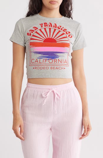 Philcos San Francisco Rodeo Beach Graphic T-shirt In Heather Grey