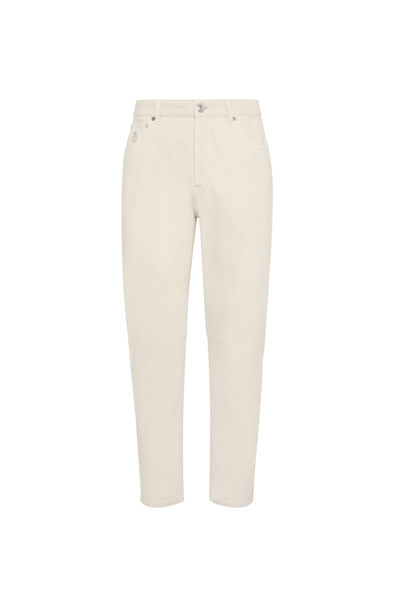 Brunello Cucinelli Leisure fit five-pocket trousers, Main, color, Panama