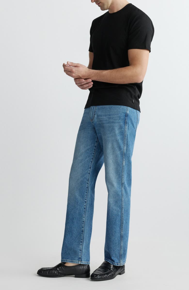 DL1961 Stretch Cotton Rib Crewneck T-Shirt, Alternate, color, Black