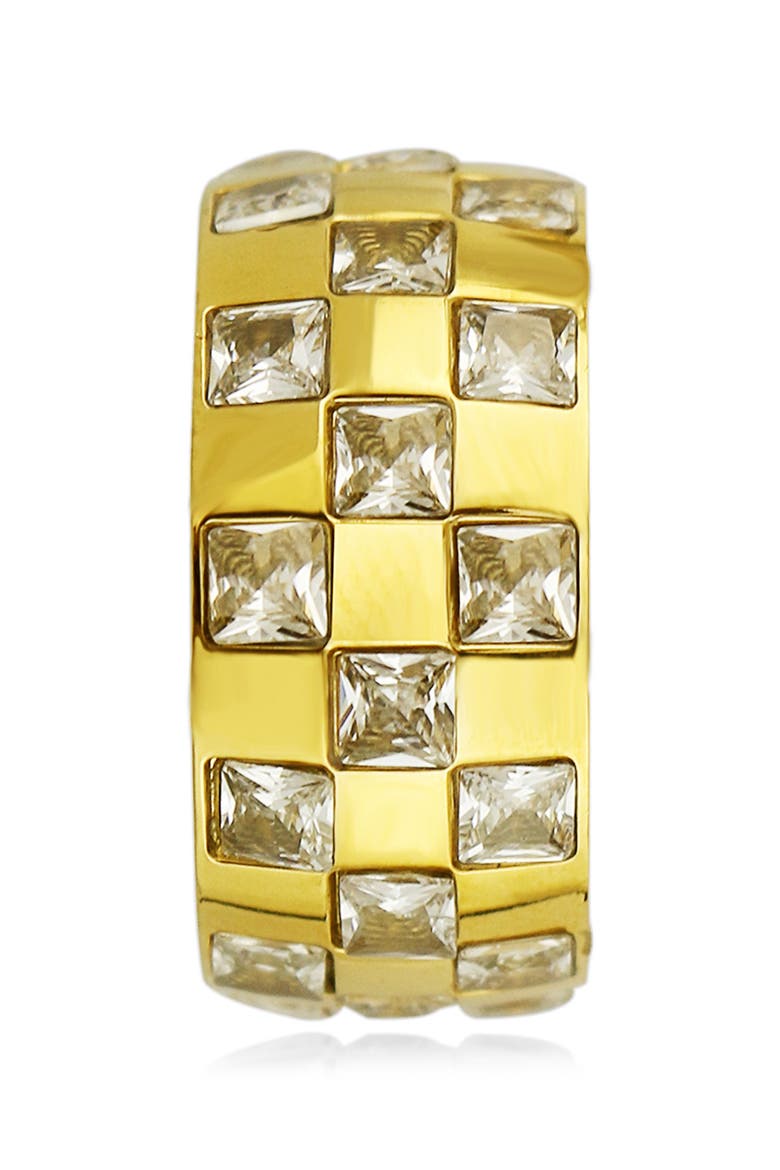 Gender Inclusive Crystal Band Ring, Alternate, color, GOLD