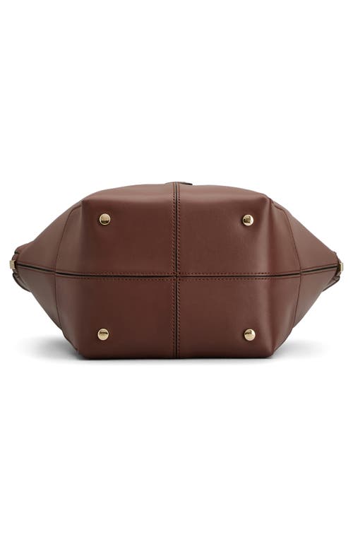 Tod's Small Sacca Leather Bucket Bag In Mogano