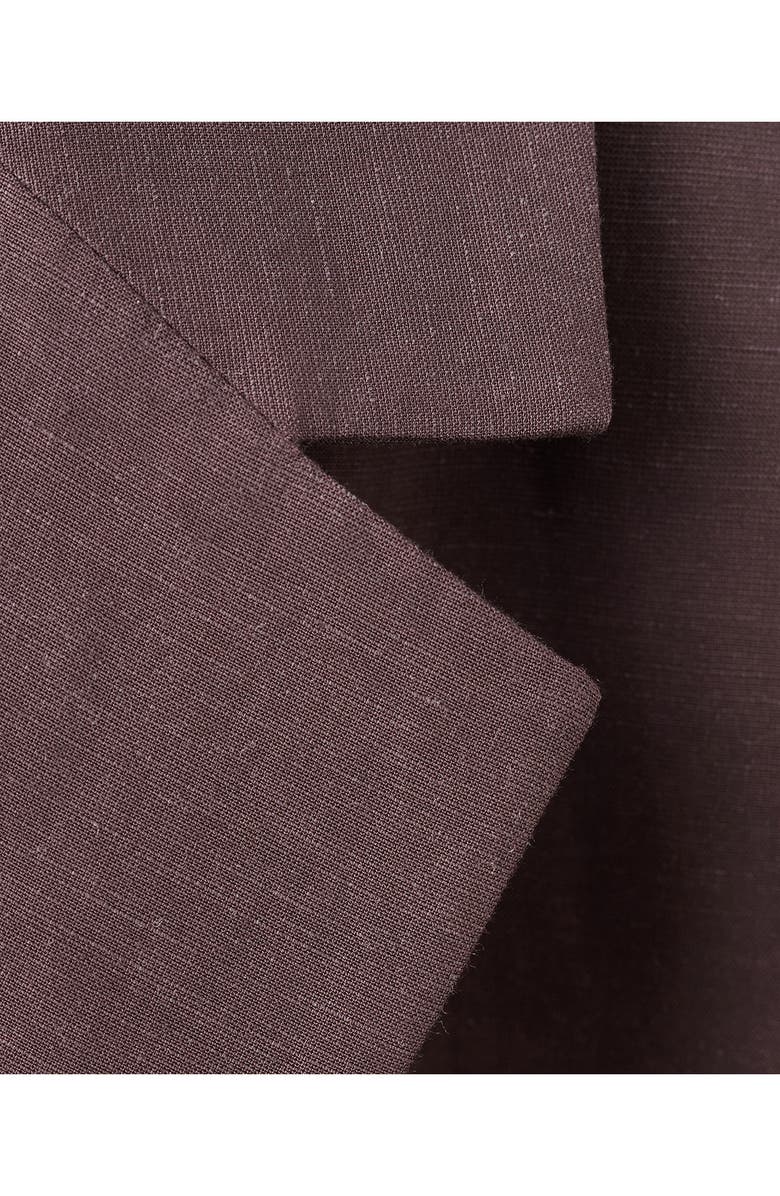 MANGO Argelia Belted Short Sleeve Blazer, Alternate, color, Purple