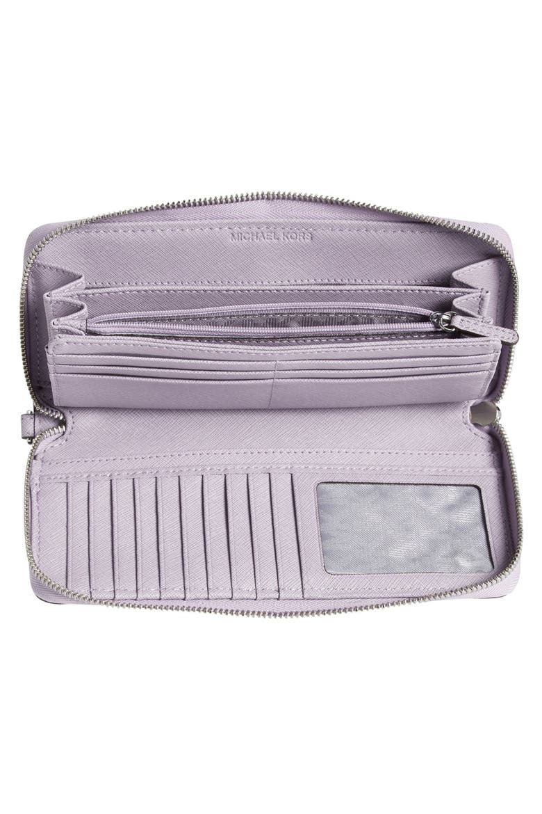 'Jet Set' Travel Wallet, Alternate, color, LILAC/ SILVER