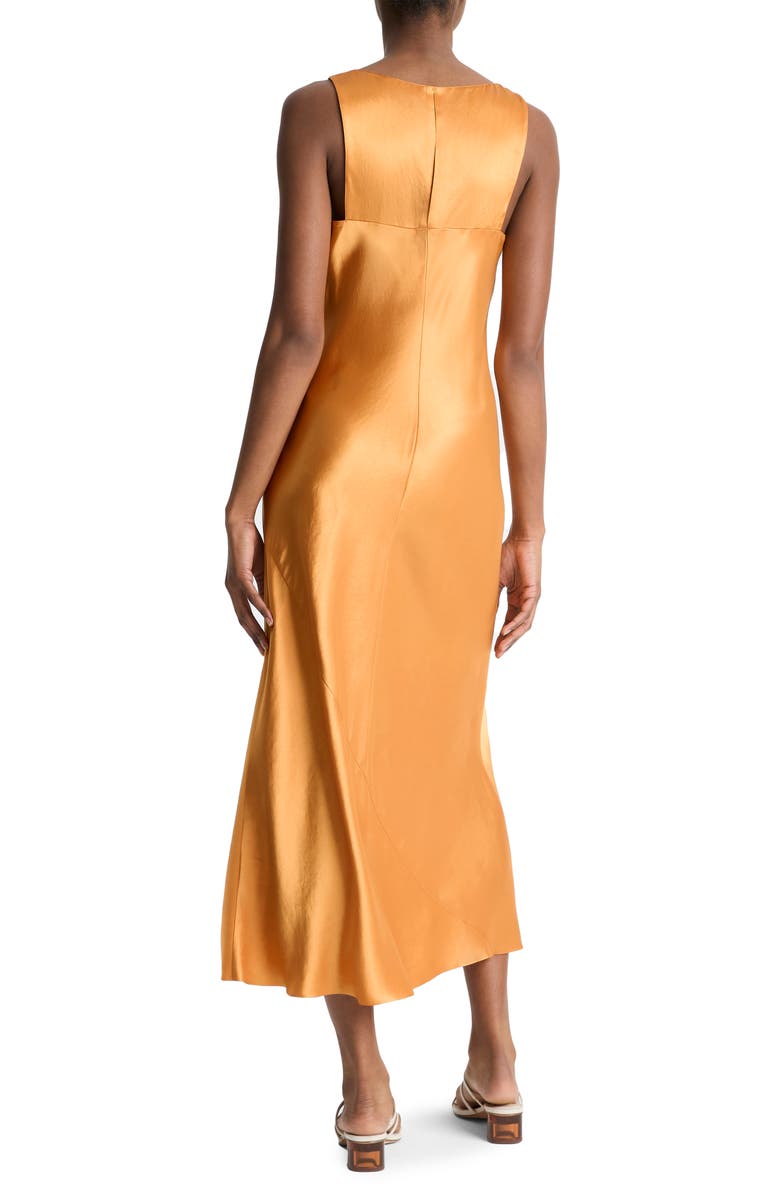 Vince Bias Cut Satin Slipdress, Alternate, color, Dark Marigold
