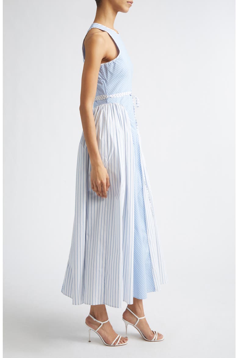 Emin Mixed Stripe Sleeveless Cotton Blend Maxi Dress, Alternate, color, CORNFLOWER/ WHITE