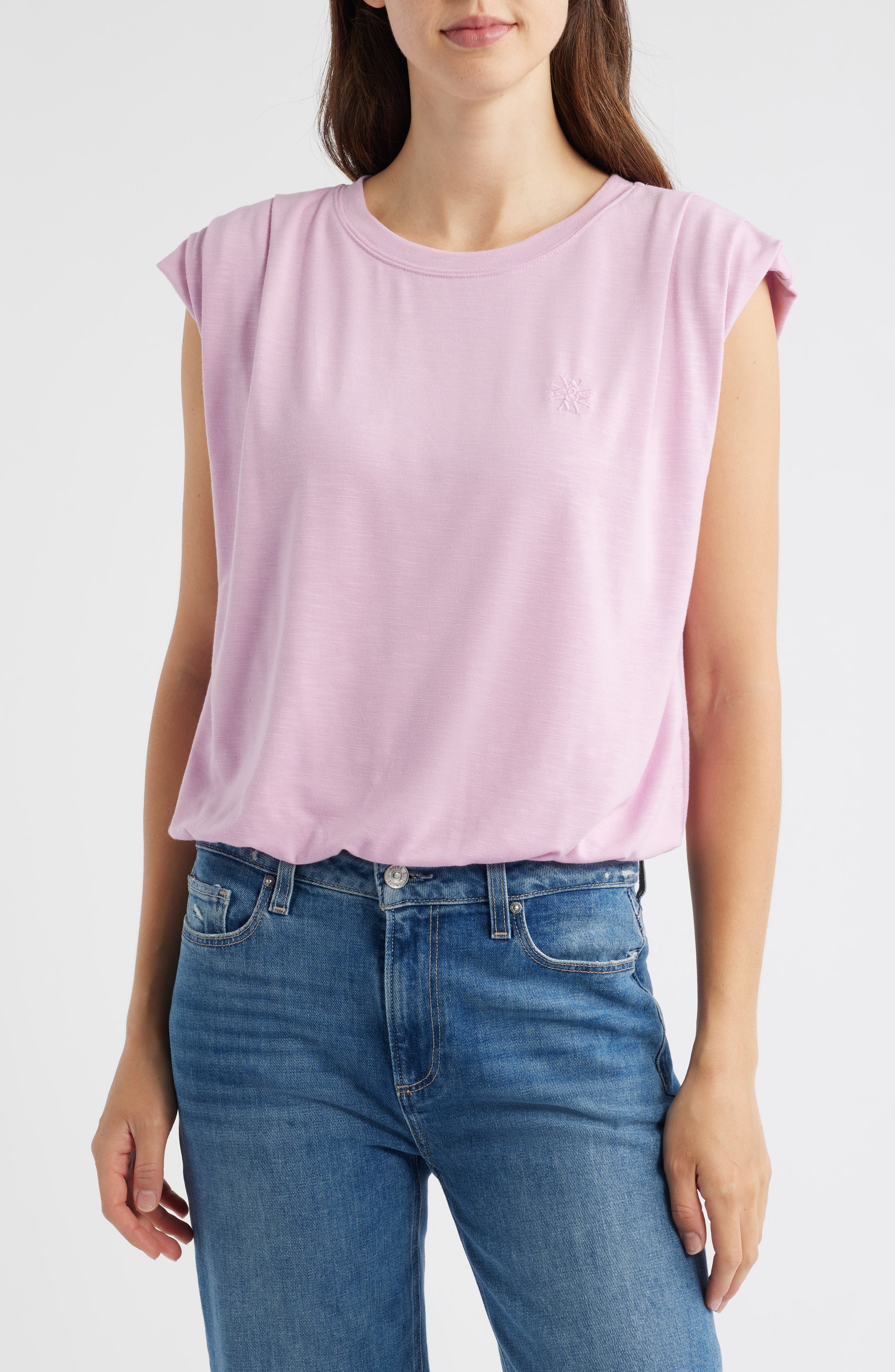 Pleated Cap Sleeve T-Shirt - image 5