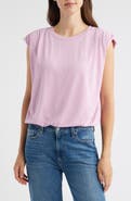 Wit & Wisdom Pleated Cap Sleeve T-Shirt