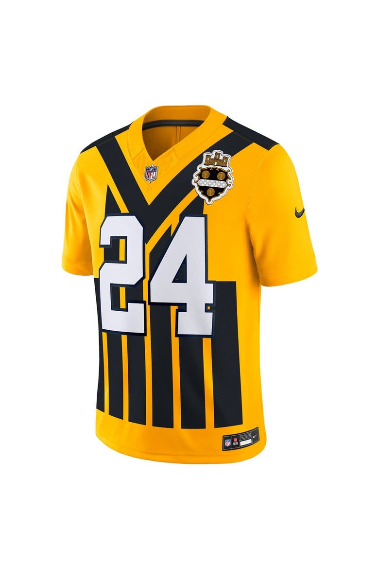 Men's Nike Joey Porter Jr. Gold Pittsburgh Steelers Alternate 1933 Throwback Vapor F.U.S.E. Limited Jersey, Alternate, color, Gold