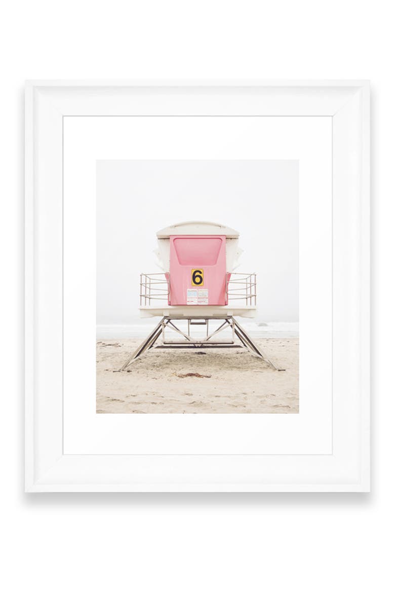 Pink Tower Art Print, Main, color, WHITE FRAME- 18X24