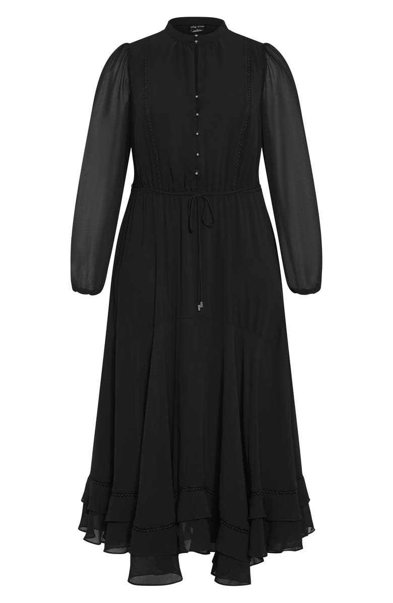 City Chic Yasmin Long Sleeve Maxi Dress, Alternate, color, 