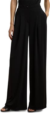Lauren Ralph Lauren Pleated Wide Leg Knit Pants