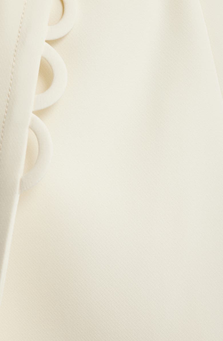 Extro & Vert Avril Scallop Trim Tie Waist Blazer, Alternate, color, Cream