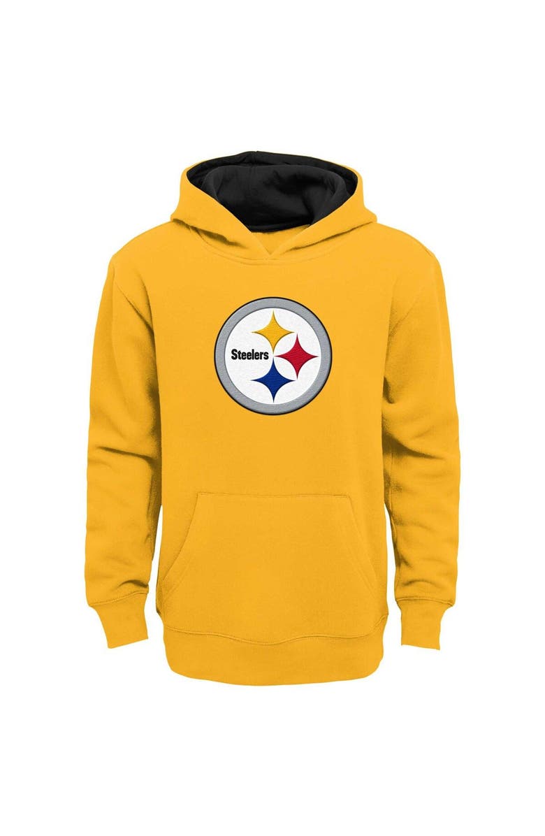 Outerstuff Youth Gold Pittsburgh Steelers Prime Pullover Hoodie, Main, color, Gold