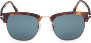TOM FORD 53mm Browline Square Sunglasses