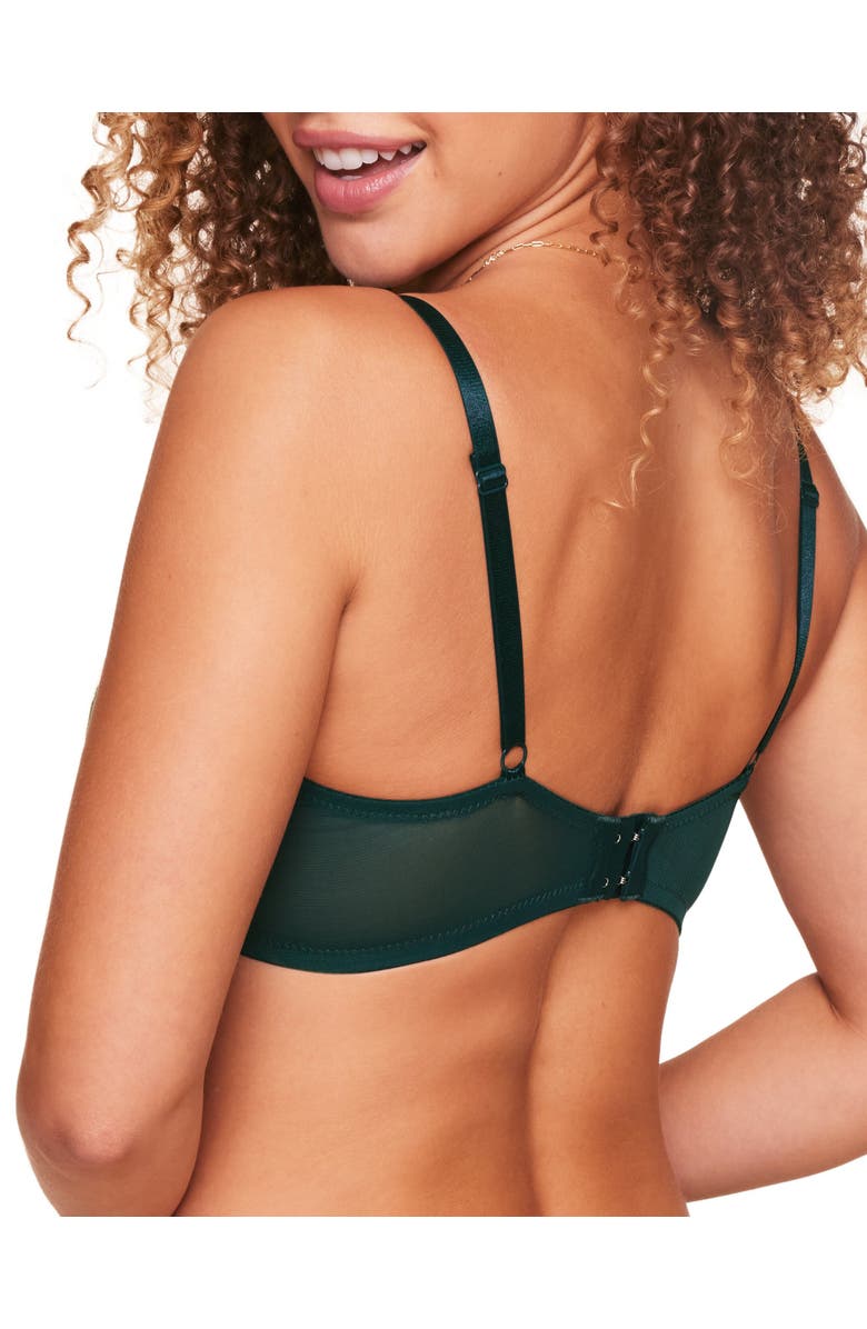 Adore Me Abella Unlined Balconette Bra, Alternate, color, Dark Green