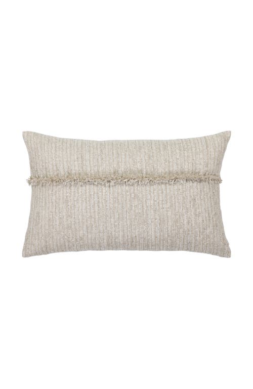 Elaine Smith Sumptuous Fawn Soft Chenille Fringed Indoor & Outdoor Woven Accent Pillow