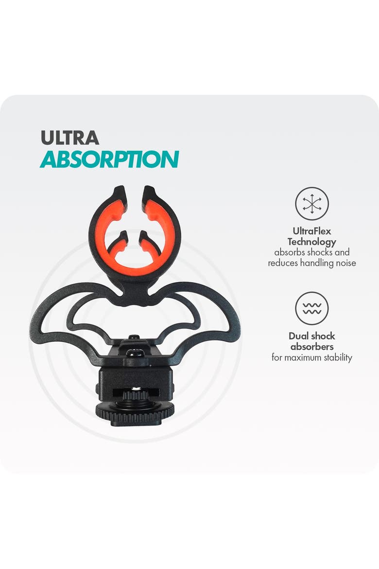 SM6 Ultraflex Premium Shockmount for Shotgun Microphones, Alternate, color, Black