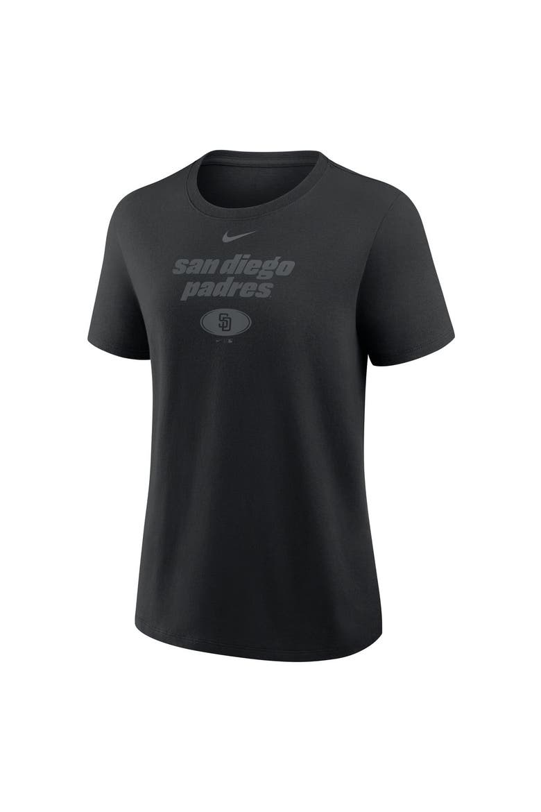 Women's Nike  Black San Diego Padres Globe Logo T-Shirt, Alternate, color, Black