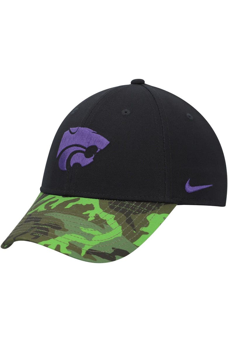 Men's Nike Black/Camo Kansas State Wildcats Veterans Day 2Tone Legacy91 Adjustable Hat, Alternate, color, Black