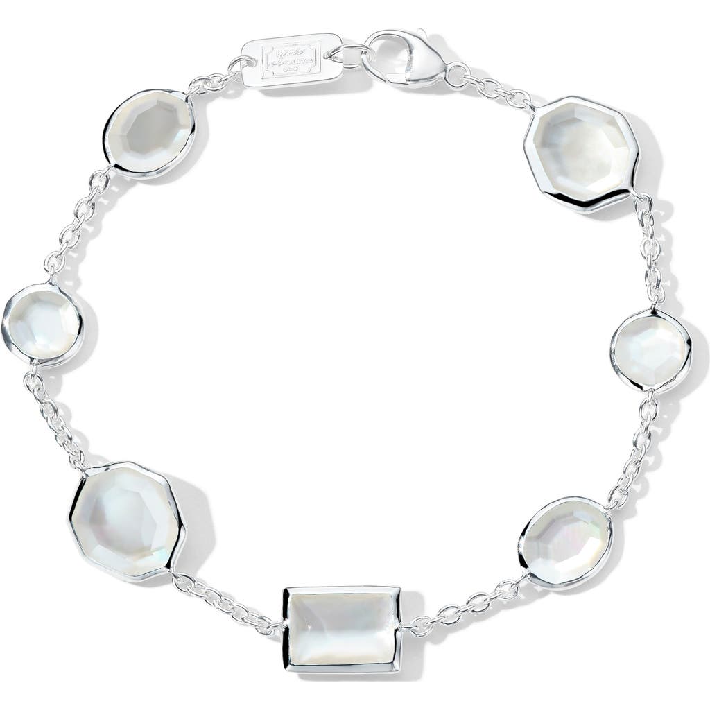 Ippolita Mixed-cut Station Bracelet In Silver