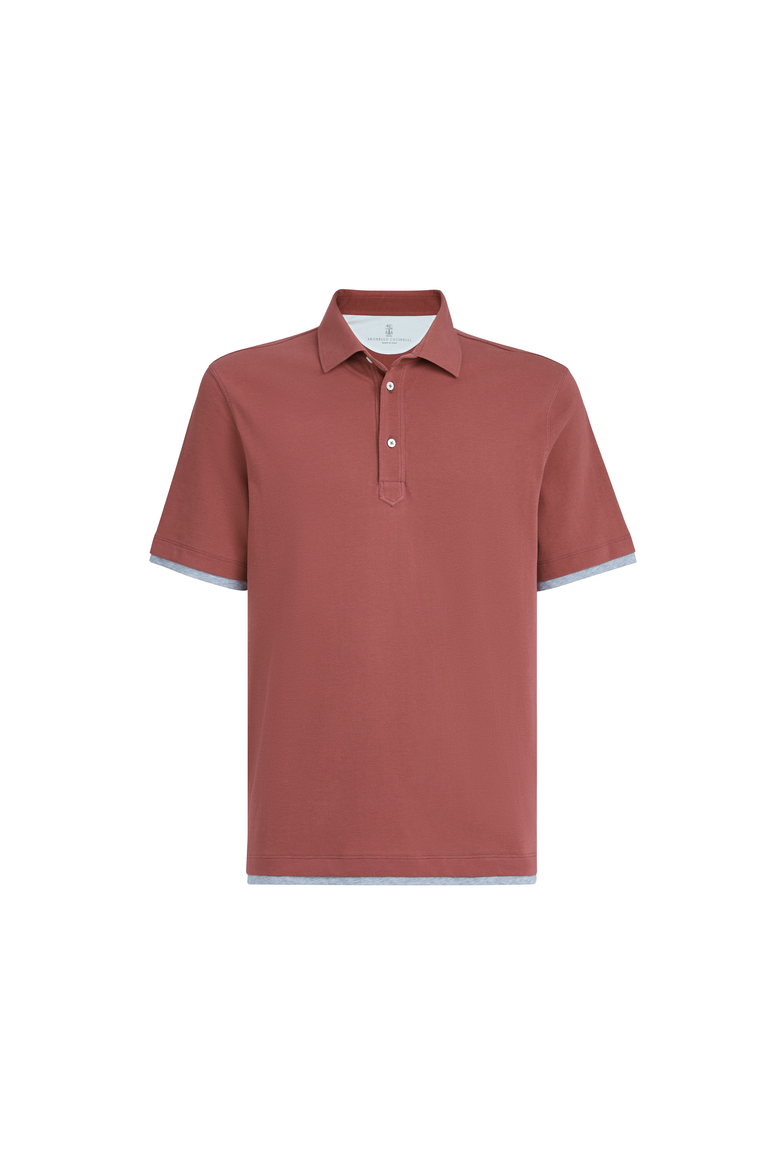 Piqué polo shirt, Alternate, color, Coral