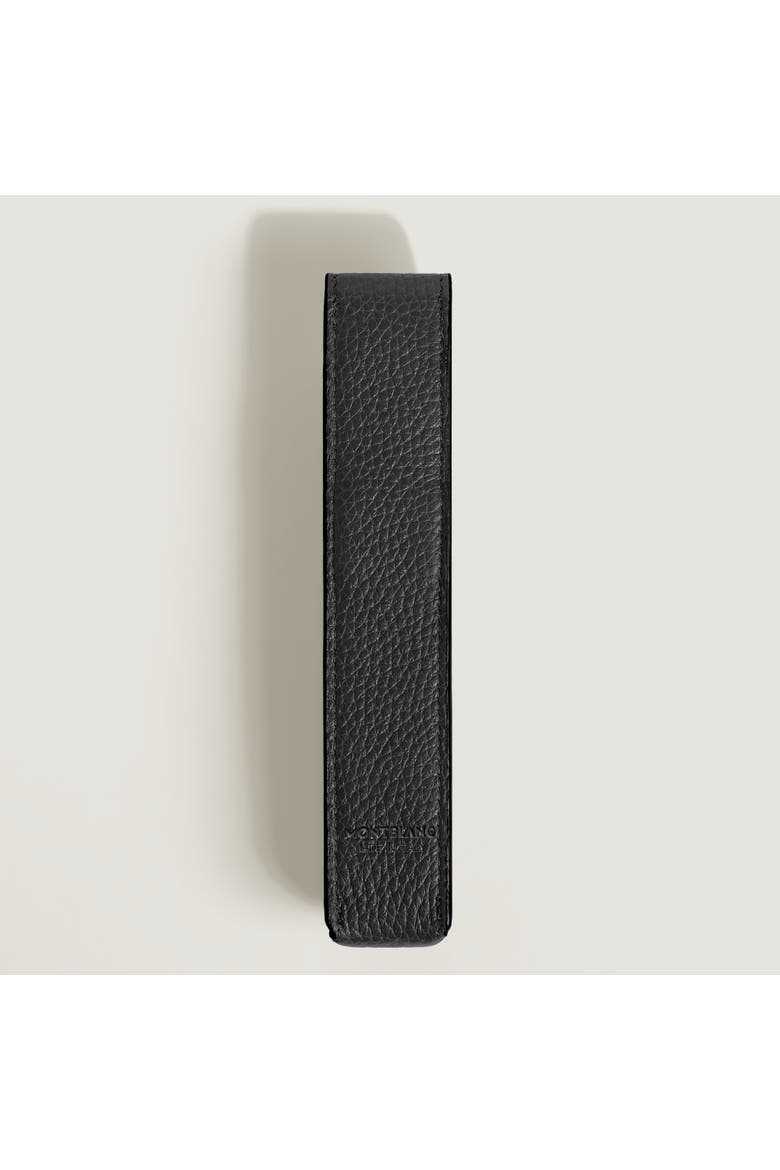 Grain Leather Envelope 1 Pen Pouch, Alternate, color, BLACK