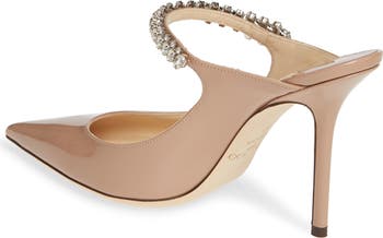Jimmy Choo Bing Crystal Embellished Patent Mule | Nordstrom