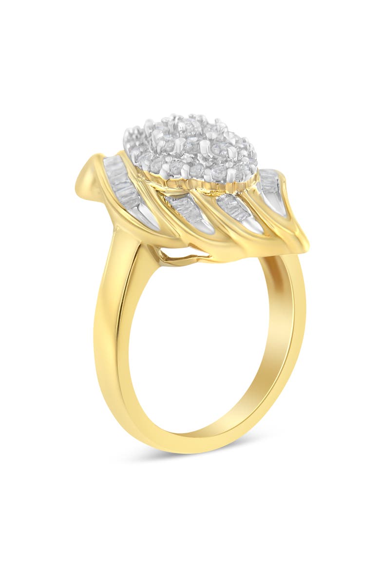 10K Yellow Gold 3/4 Cttw Diamond Cocktail Ring, Alternate, color, Yellow Gold