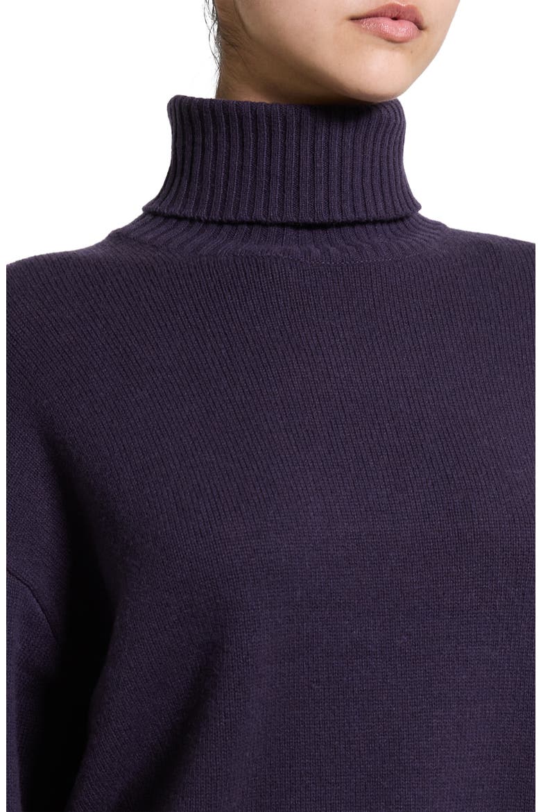 Fold-Over Turtleneck Cashmere Sweater, Alternate, color, NIGHTSHADE - H0P
