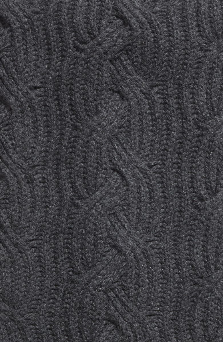 Nordstrom Signature Cable Knit Cashmere Throw, Alternate, color,