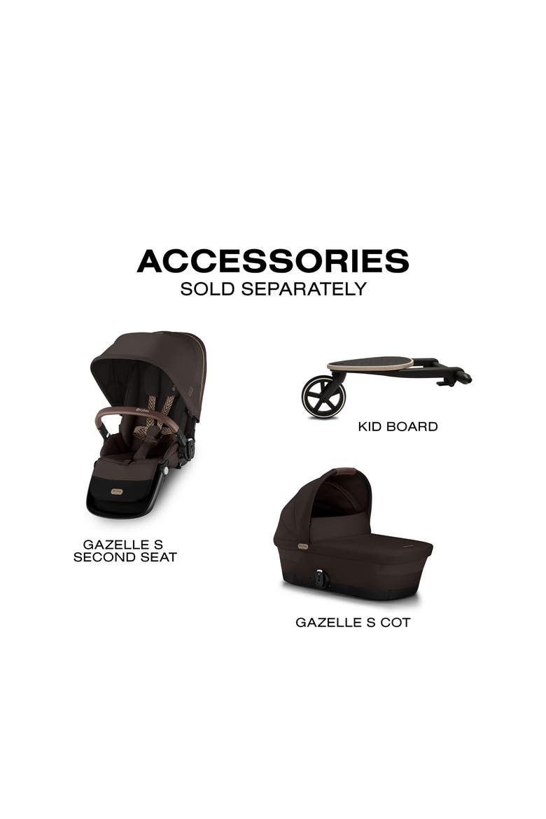 Gazelle S Stroller, Alternate, color, CHOCOLATE BROWN