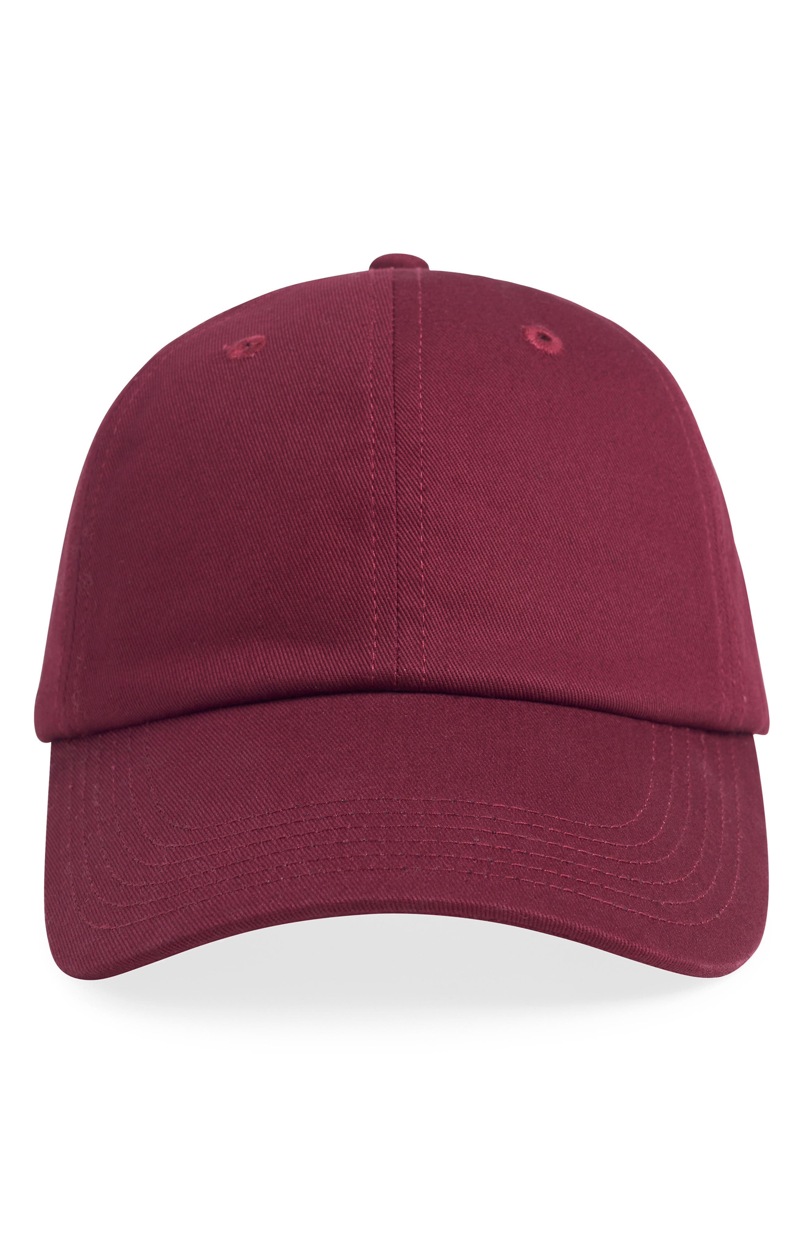 Cotton Twill Leather Strap Baseball Cap