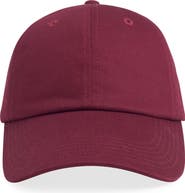 Favorite Daughter Cotton Twill Leather Strap Baseball Cap