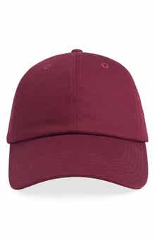 Cotton Twill Leather Strap Baseball Cap