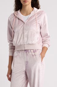 rag & bone Miramar Velvet Zip Front Hoodie