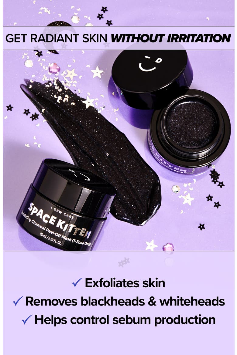 Space Kitten Exfoliating Charcoal Peel Off Mask, Alternate, color, NO COLOR